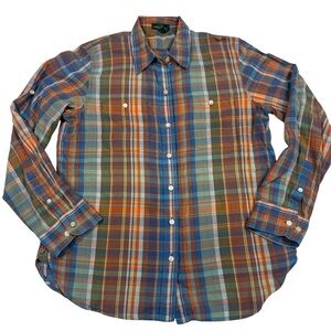 Lauren Ralph Lauren Women's Multicolor Plaid Button Down Shirt